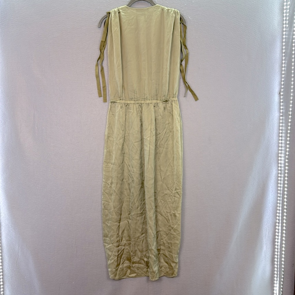 Frye. - Women’s Viscose draw string shoulder sleeveless maxi dress light green S - Picture 12 of 12